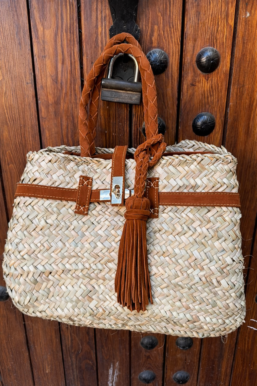 Tas Berbère Suède – Cognac Bruin Small