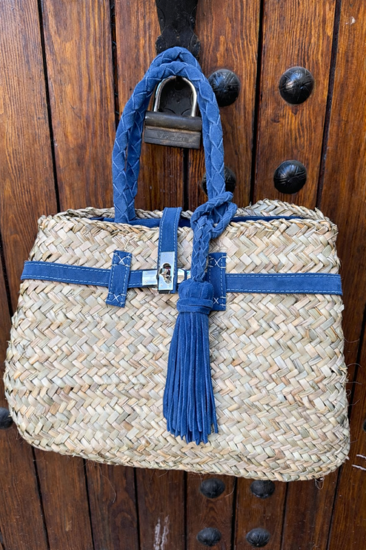 Tas Berbère Suède – Denim Blauw Small