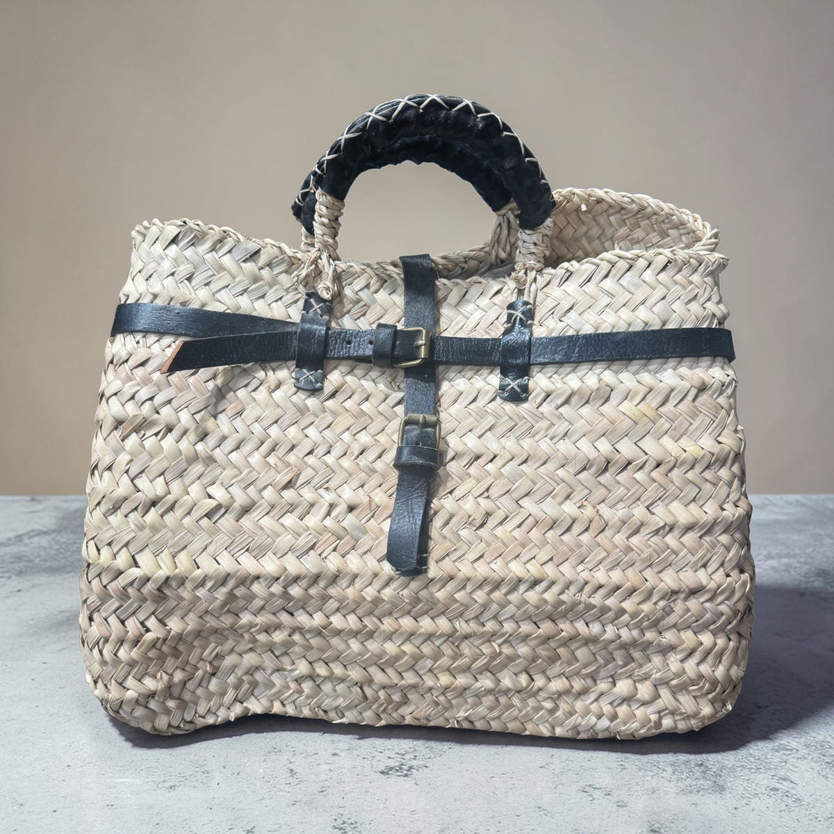 Tas Palma Leer – Zwart Groot