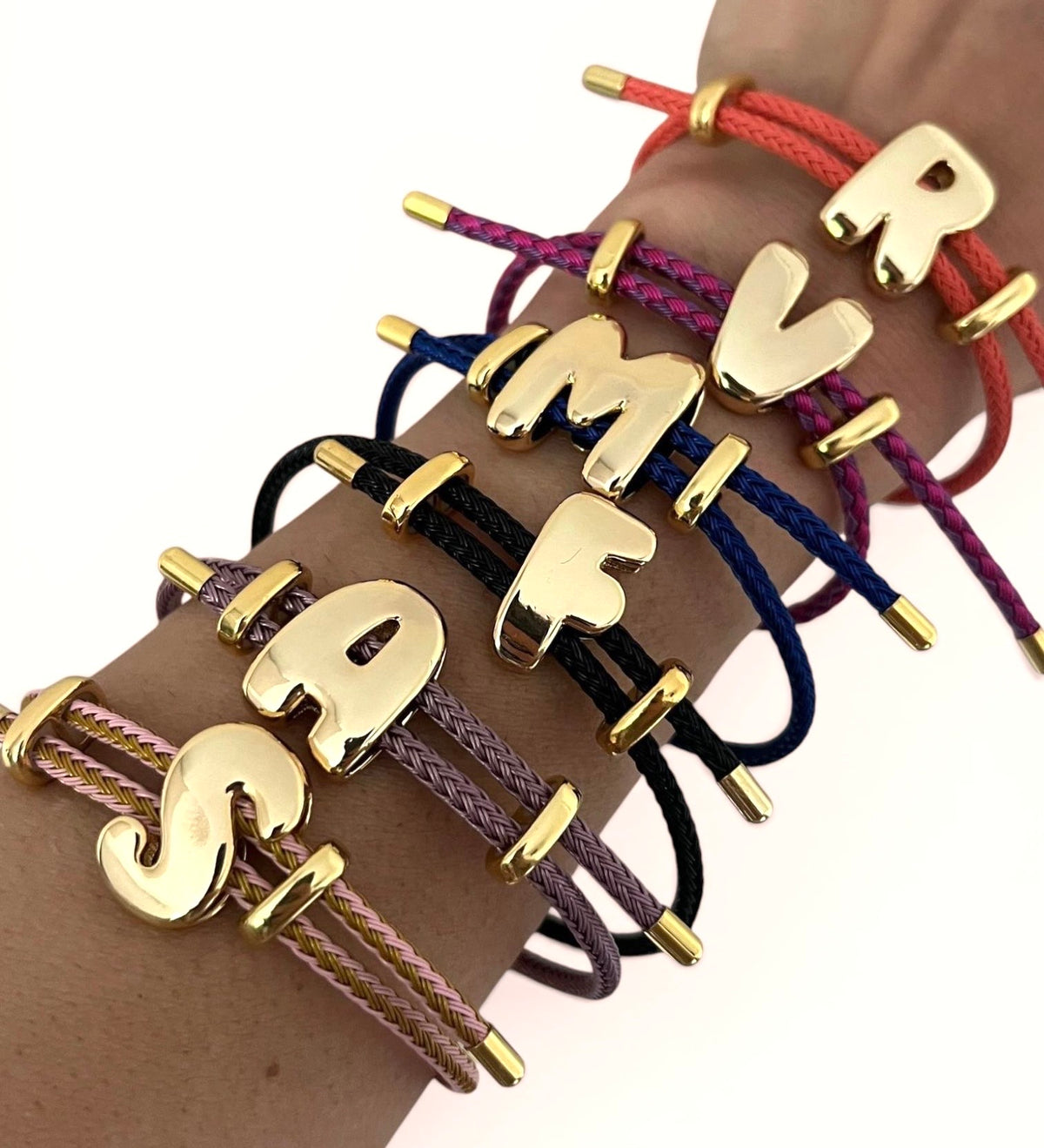 Customized Armband Bubble Letter