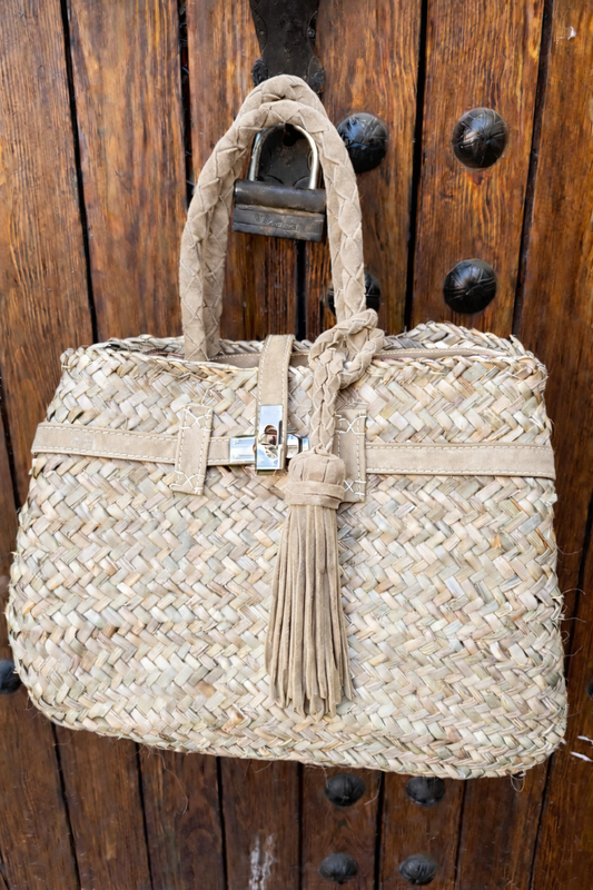 Tas Berbère Suède – Beige Small