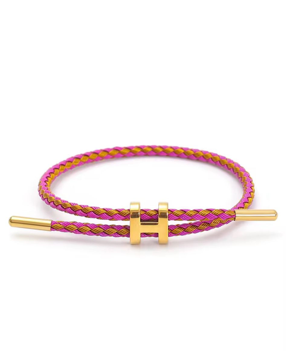 Armband Helena Duo Tone Fuchsia - Camel